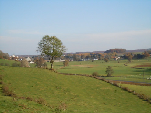 Belgian village of Sterpenich viewed from the west