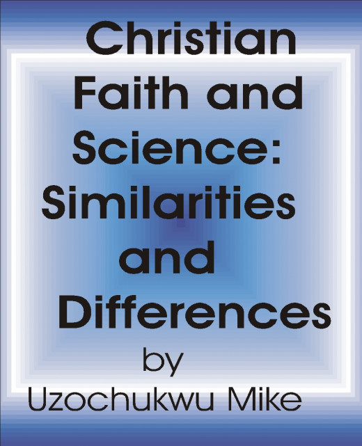 Christian faith and science. A picture that illustrates the topic. 