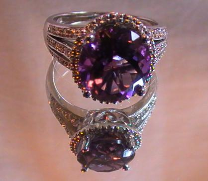 Amethyst earrings can be paired well with matching rings.