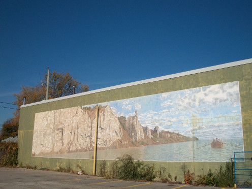 The Bluffs as Viewed by Elizabeth Simcoe c. 1793, mural by Risto Turunen, 2384 Kingston Road, Scarborough, Ontario 
