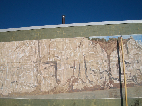 The Bluffs as Viewed by Elizabeth Simcoe c. 1793, mural by Risto Turunen, 2384 Kingston Road, Scarborough, Ontario 