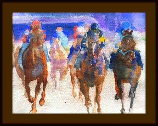 Race Horses by Pat