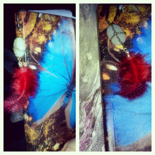 Bookmark With Charm & Feather