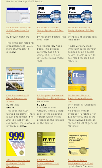 The best FE review materials and sample exams- filtered, qualified, and combined in one place.