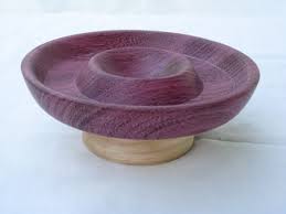 Purpleheart Wood Chim 'n Dip Bowl