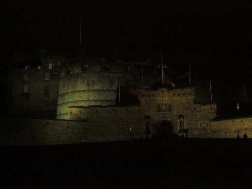 Edinburgh Castle is a short walk from the Vaults.