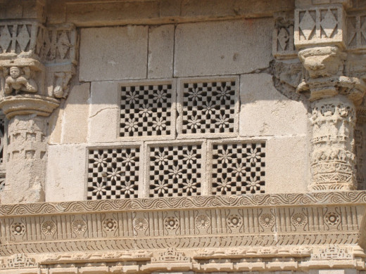 Jali work of Rukmani temple; Dwarka, Gujarat