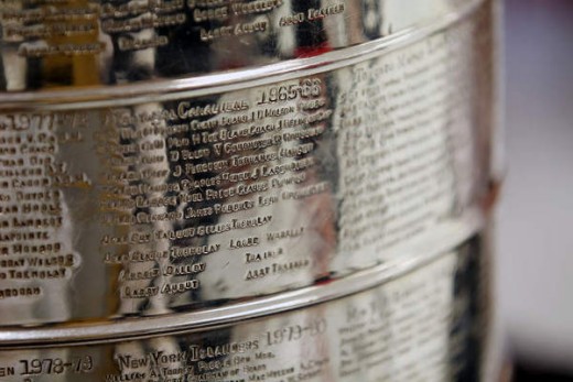 The Stanley Cup trophy is engraved with members of every winning organization.