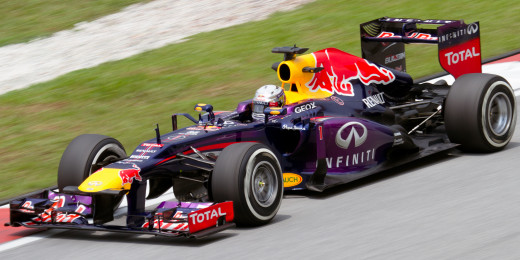 Sebastian Vettel in Malaysia 2013, at the 2nd session of free practice.
