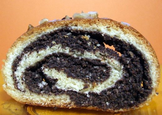 Makowiec made with a poppy seed filling is a traditional desert on Christmas Eve.
