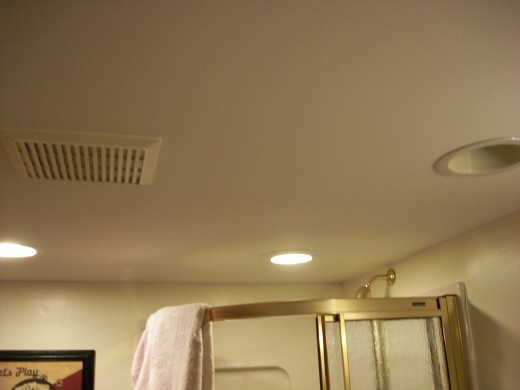 An example of recessed bathroom lights!