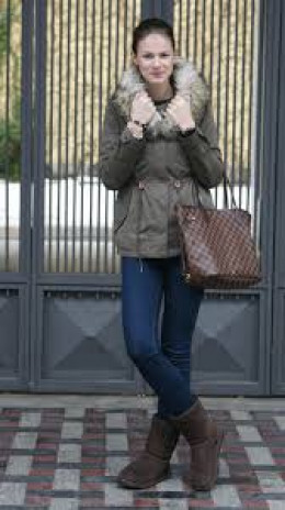 jean jacket with uggs