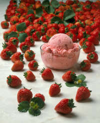 GMO or all natural strawberry ice cream