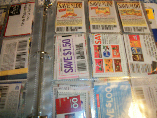 A unique way of organizing coupons 