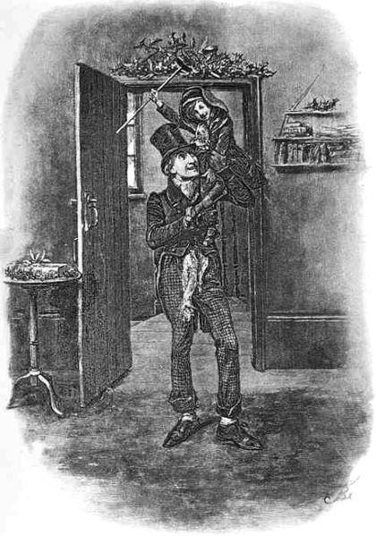 Bob Cratchit and Tiny Tim Illustrated by Fred Barnard