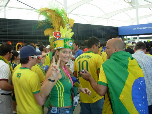 Brazil supporters during the FIFA World Cup 2006 in Germany.