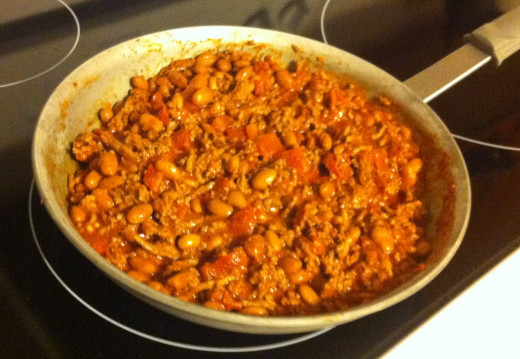 Chili ready to serve
