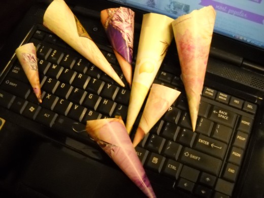 Home made paper decorations