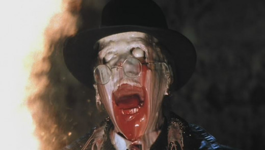 Here is a literally face-melting example of an unforgettable villain in a film.