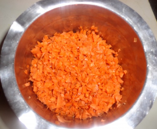 Finely chopped carrot