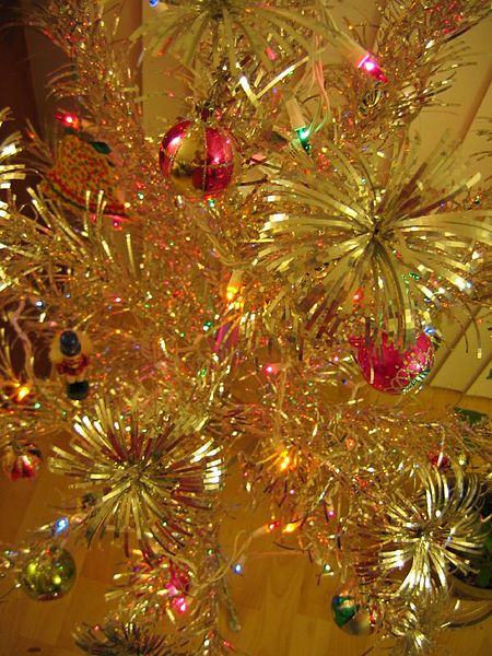 Aluminum Christmas tree.