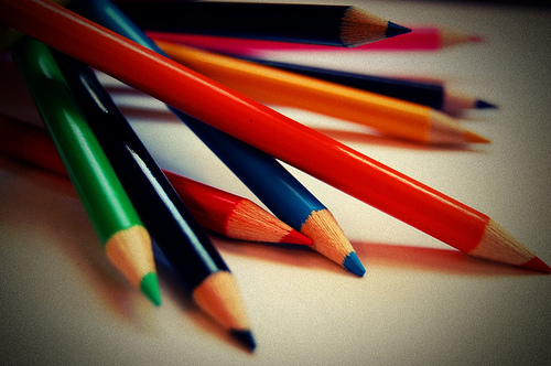 How to teach colors using pencils