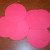 I cut out six circles from two sheets of red cardstock.  Four circles per sheet.