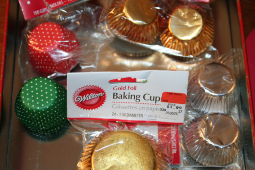 Baking cups come in different colors, foils, and designs.  