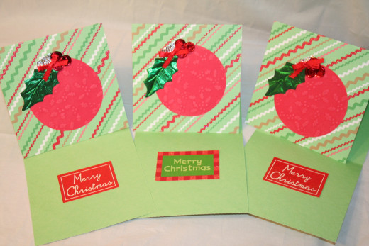 Set of six Christmas cards.