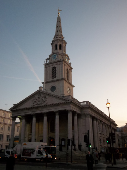  St. Martin-in-the-Fields from in front of the National Gallery, Trafalgar Square, London