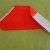 Fold the right edge down as shown. Fold the right edge down as shown.