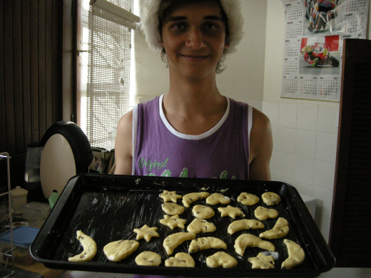 Even the teens will enjoy the Christmas cookie making