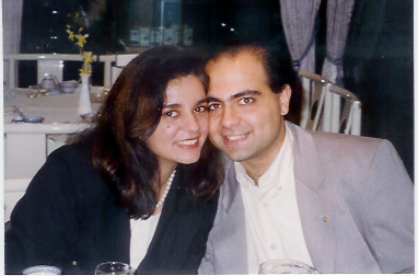 Anita Moorjani with husband in 1995.