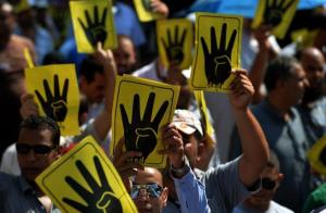 Rabaa sign, a symbol of resistance to tyranny.