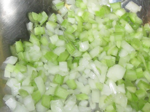 Chopped Celery and Onion