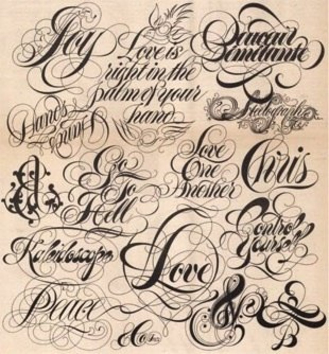 Lettering Name Style Tattoo Fonts
