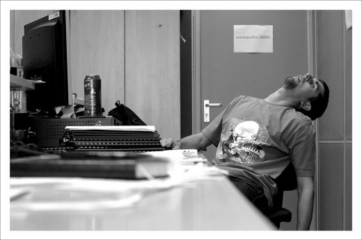 Clearly, this man has no motivation to do anything.