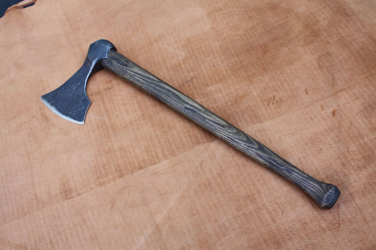 Replica long handled Manx Viking axe and...