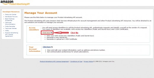 Manage Your Account - Access Identifiers