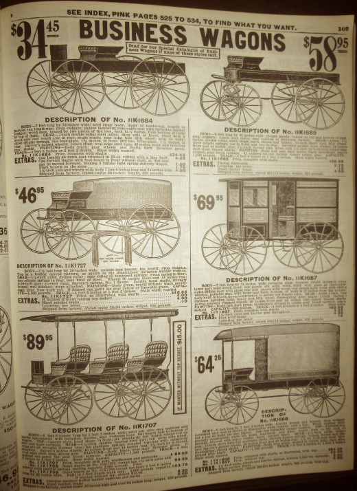 Business Wagons for Business Time! Horse Drawn Carriage and Buggies were a main source of transportation.