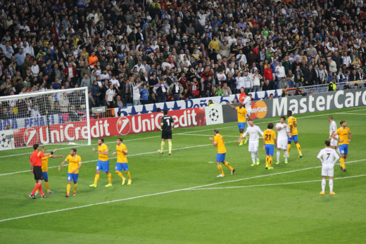 Real Madrid vs Juventus Champions League match, 24 October 2013.