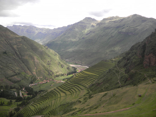 The stunning view from Pisac ruins.