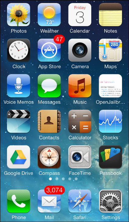 IOS 6 to IOS 7 theme