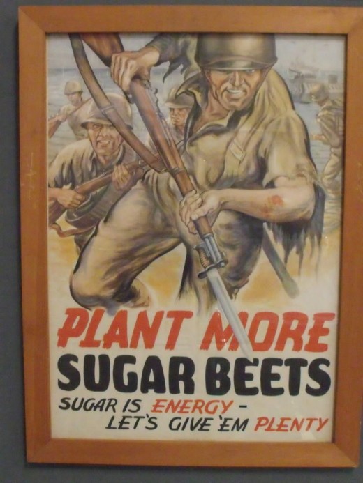 Why was Pop-Eye so strong?  What's SPINACH got to do with it?  I DO wonder why beets-posters were not printed for Peace Time-