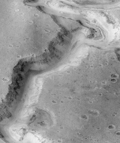 Dry canals on Mars