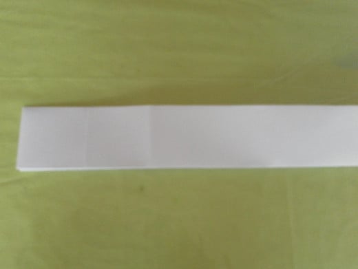 Fold the paper in half again with the top half over the bottom half.