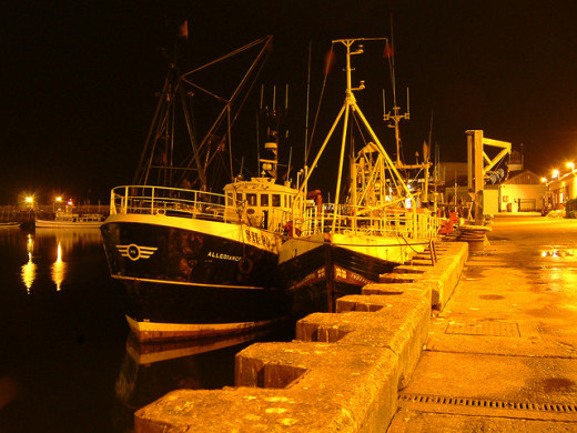 Scarborough Fish Quay early in the morning after the vessels have returned with the catch - they might be out for the week, some go as far as the Falkland Islands for a decent catch  