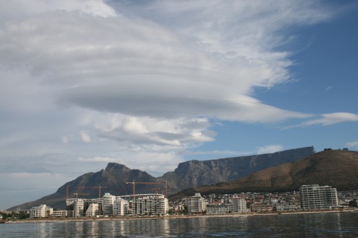 Fascinating cloud formation over Table Mountain