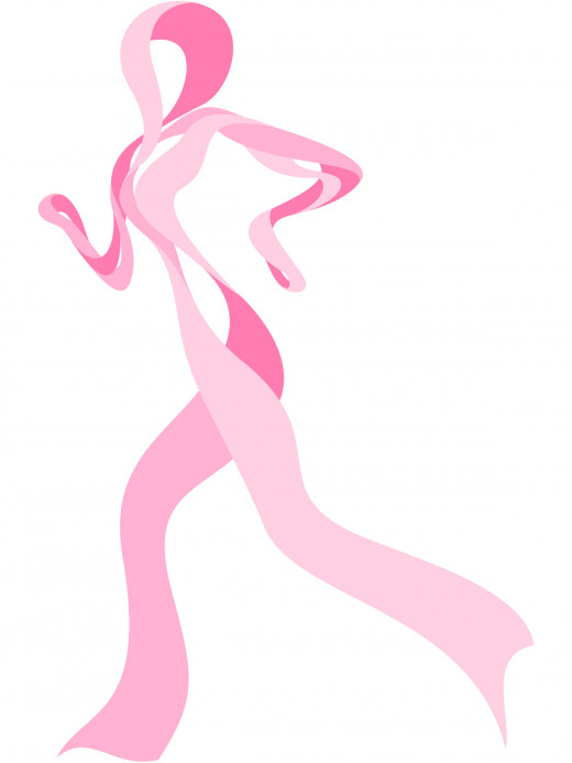 pink female silhouette exercising - Exercise and Cancer