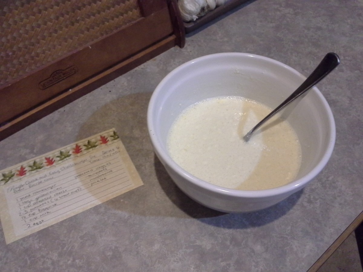 Step Three: Mix your Bisquick and milk